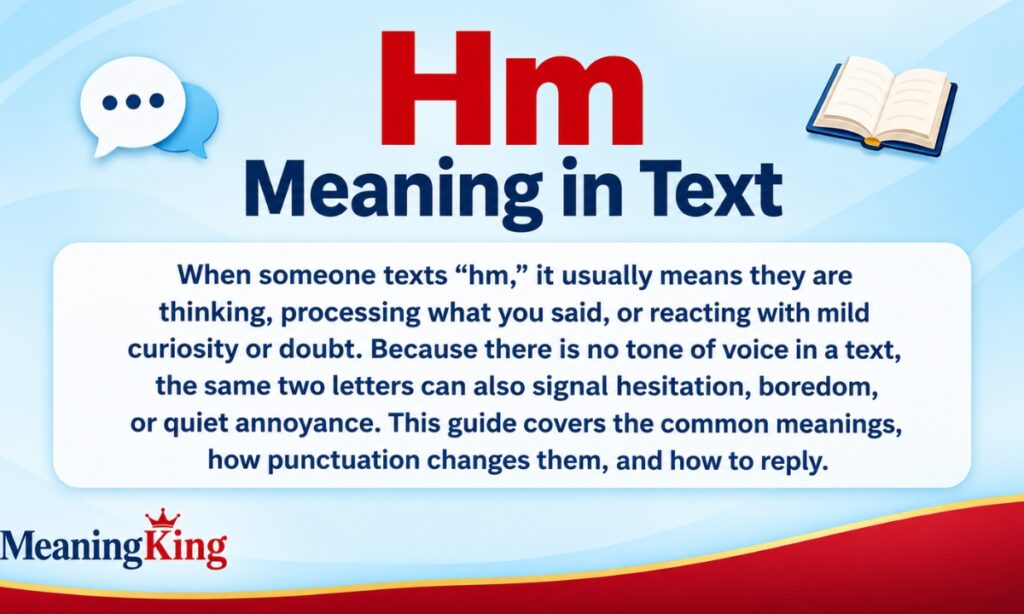 Hm Meaning in Text What Does Hm Mean When Someone Texts It